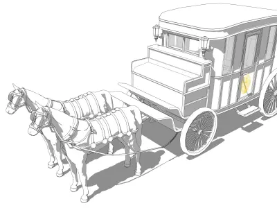 White carriage 2 3D model