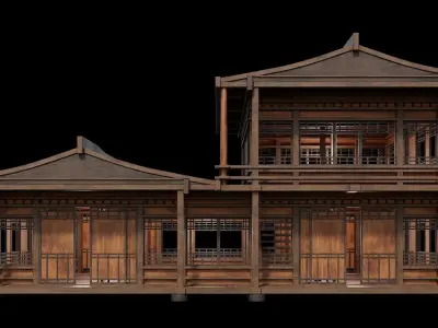 Medieval Houses 30- 4K Textures Game Ready Low-poly 3D model