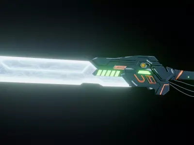 Cyberfunk sword  3D model