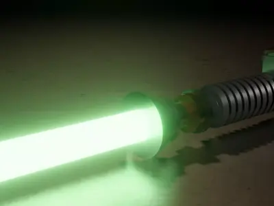 Luke Skywalker Lightsaber Low-poly 3D model