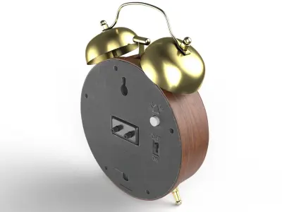 Brown wood Alarm Clock 3D model
