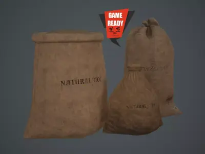 SACKS OLD Game Ready Lowpoly Low-poly 3D model