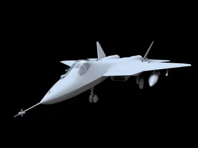 Sukhoi Su-57 Free low-poly 3D model