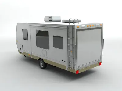 Travel Trailer Toy Hauler 1-Axle 3D model