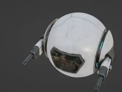   Sci-Fi Droid Robot 3D model