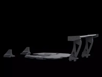 Spoiler bodykit tuning auto moto 3D model