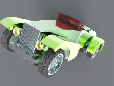 Classic Car- 3D print model by Dark-CAD