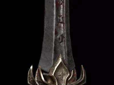 Medieval Sword Free low-poly 3D model