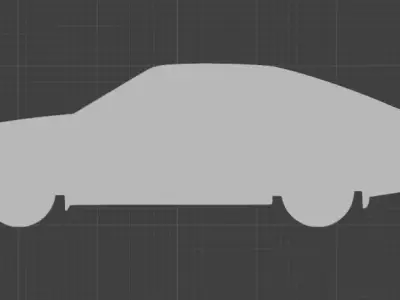 AE86 Silhouette Keychain - 3D Printable Model 3D print model