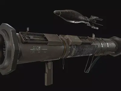 AT4  rocket launcher Low-poly 3D model