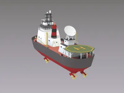 Cartoon Ice breaker 3D model