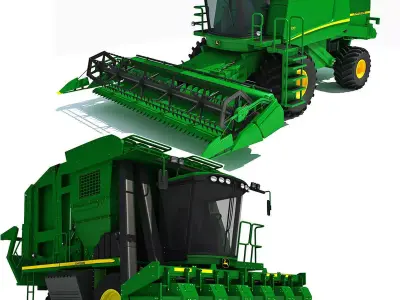 Collection of Green 2 Combines 3D model