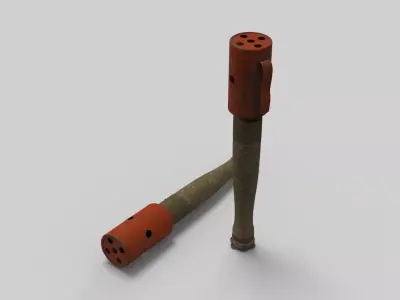  German 1916 Inert Training Stick Grenade  3D model