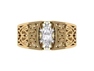 Wedding Ring 3D print model 120