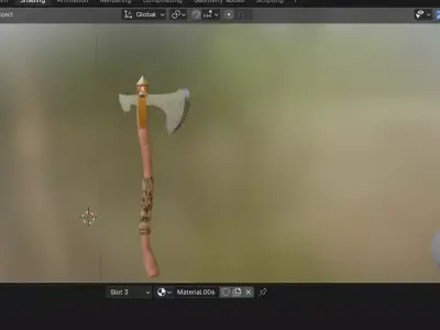 ancient Egyptian axe 3D model