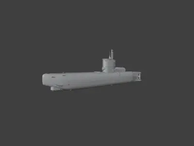 U- Boat Type XXIII blue paint 3D model