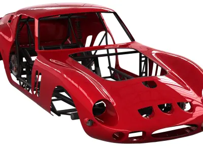 Car Chassis Frame 2 Low-poly 3D model