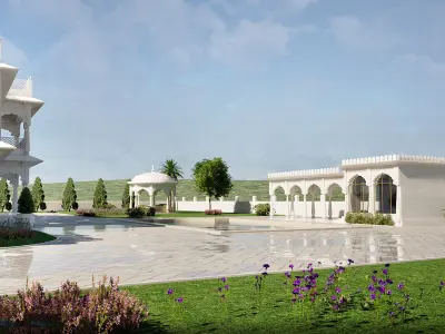 Indian Haweli Exterior  Architecture  3D model