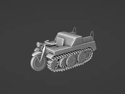 Kettenkrad armored vehicle 3D model
