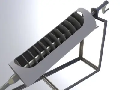 Archimedean screw Free 3D model