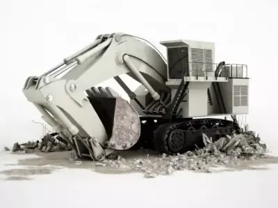 Earth Mover   Construction Excavator 3D model