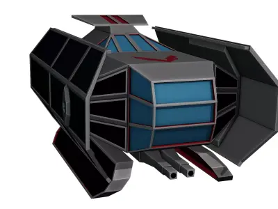 Eagle Eye Spaceship Low-poly 3D model