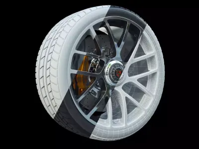 Porsche 911 Turbo S 2016 wheel 3D model