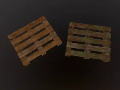 2 in 1 - Pallet with 2 different Skins Low-poly 3D model
