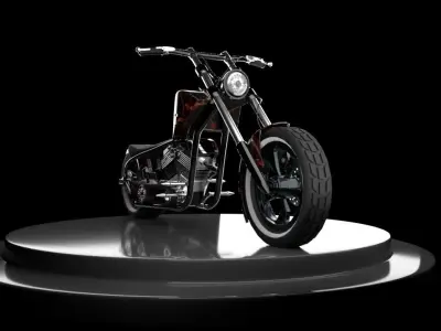 Chopper skull fire 3D model