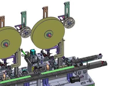 Auto linker bending and cutting machine 3D model