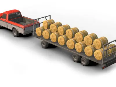 3D model Farm Vehicle Pack Low-poly 3D model