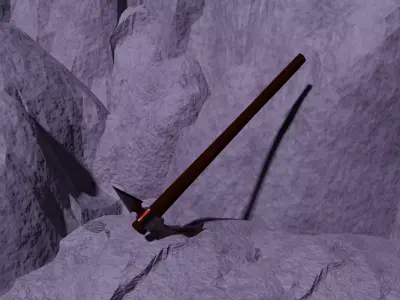 Medieval Axe Free low-poly 3D model purchase