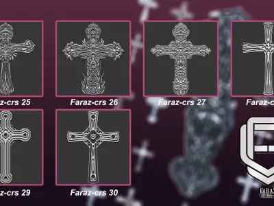 30 Christian cross 3D model Vol 3 3D model