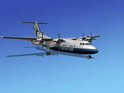 Dehavilland DHC-7 Valley Air Charter 3D model