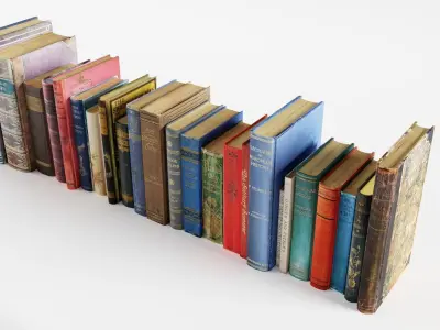 Antique Books Low-poly 3D model