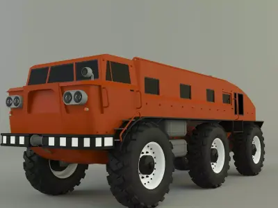 ZIL E167 military Vehicle 3D model