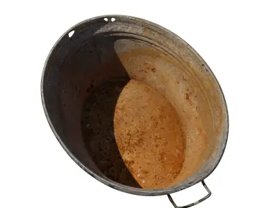 Rusty Farm Bucket 3D 3D model