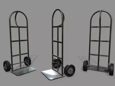 Trolley hand truck Low-poly 3D model purchase