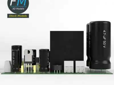 Electronic circuit 3 3D model