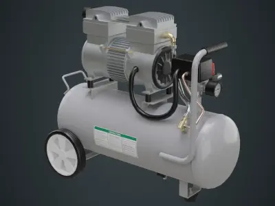 Air Compressor 2A Low-poly 3D model