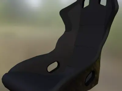 Recaro PROFI Racing Bucket Seats Low-poly 3D model