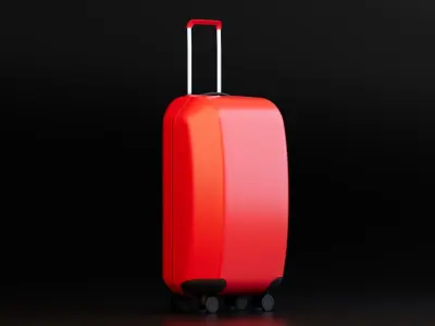 Hard Shell Travel Suitcase Collection 3D model