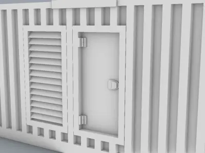 Shipping Container Low-poly 3D model shop