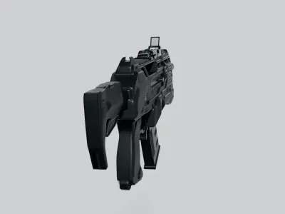 Rifle-001 Low-poly 3D model