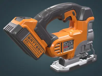 Jigsaw Battery Powered Low-poly 3D model