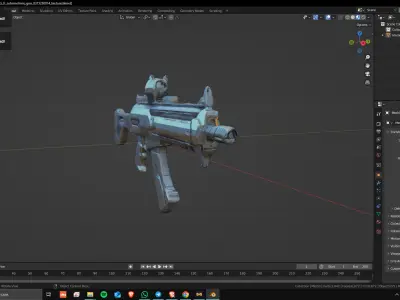 Sci-Fi Assault Rifle 06 Low Poly Game Ready Asset 3D model