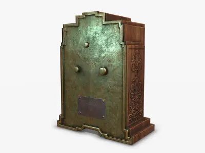 Antique Clock Low-poly 3D model