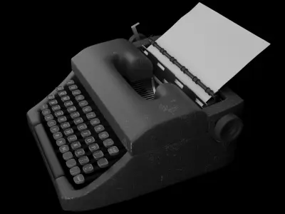 Type writer 3D model