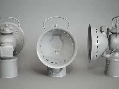 Carbide Lamp - game ready Low-poly 3D model