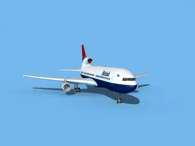Lockheed L-1011 British Airways 2 3D model
